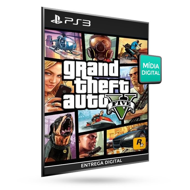 Grand Theft Auto V GTA 5 Playstation 3 Mídia Digital - Frigga Games